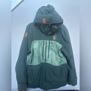 Scott Sports Ultimate Dryo Ski snow Jacket Green Men XL Waterproof Winter283756